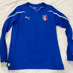 Blue Puma Italy National Team #15 Long Sleeve Kit